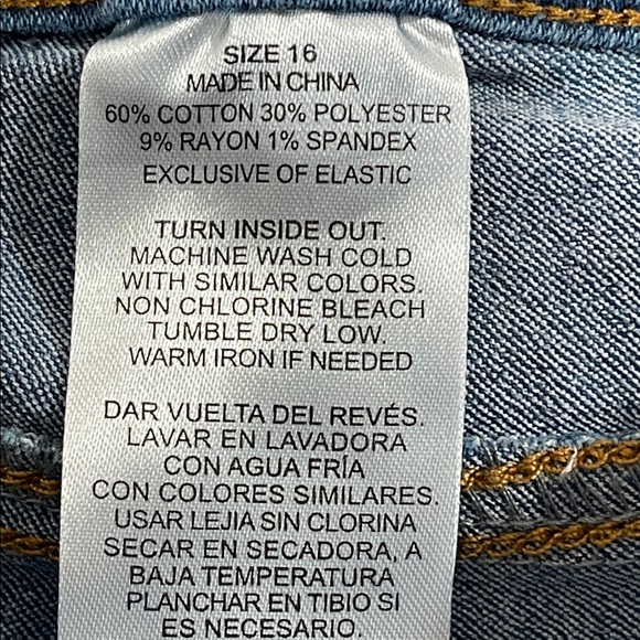 Beautees By Amy Byer Girls Stretch Jeans Flare Wide Leg Button Fly Size 16 NEW - Picture 8 of 8